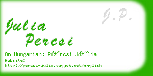 julia percsi business card